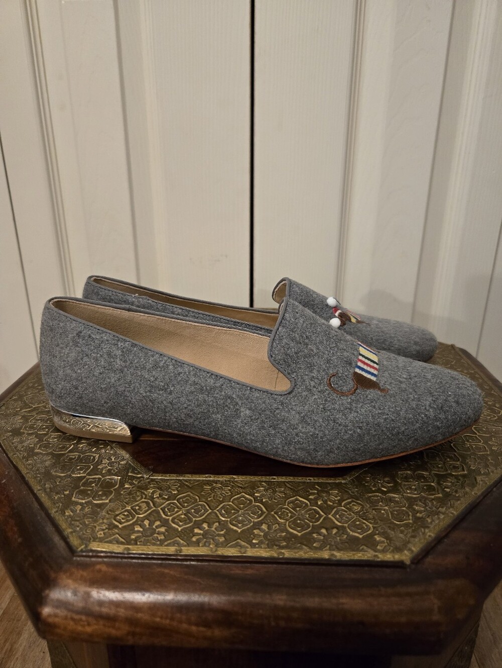 Talbots Embroidered Flats Size 9